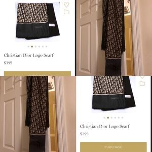 Christian Dior Logo Scarf
